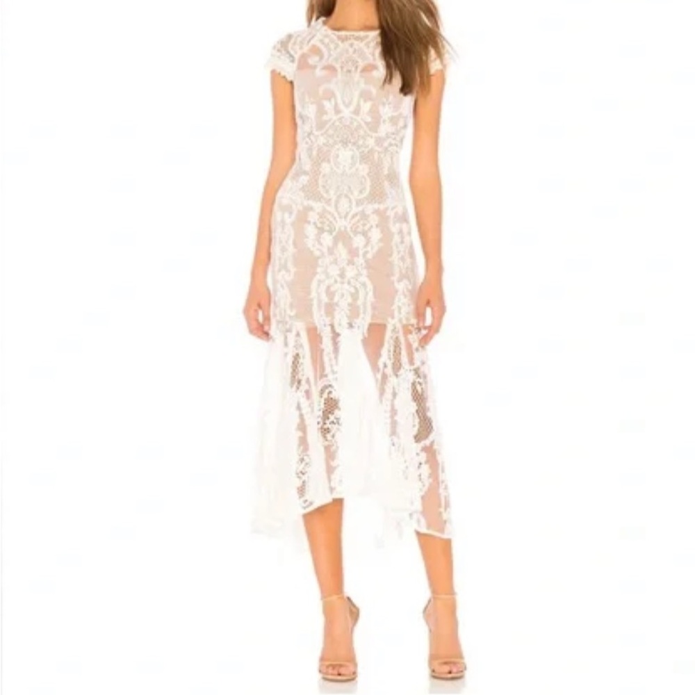 Bronx and Banco bohemian summer dress in white